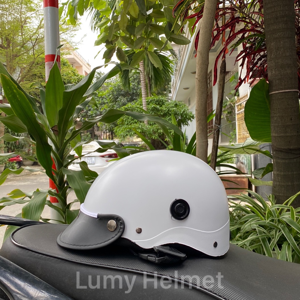 Mũ Bảo Hiểm Trơn 1/2 đầu - Màu Sơn Nhám - Có Lỗ Thông Gió