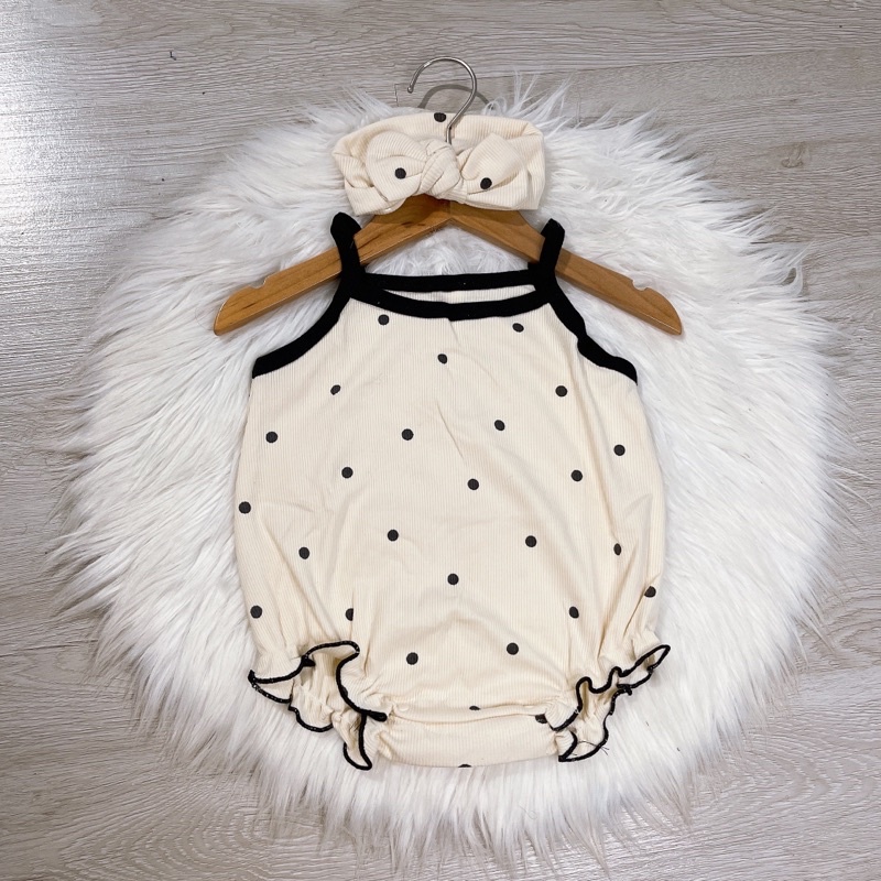 Bodysuit 2 dây xinh cho bé gái