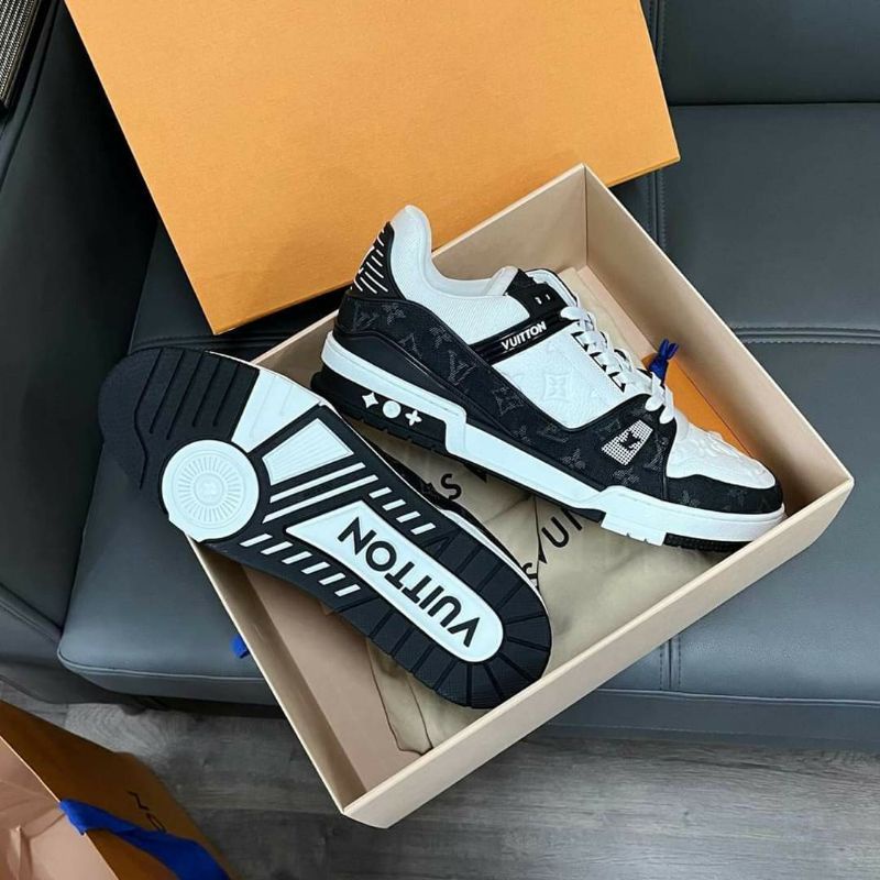 Giày Louis Vuitton Trainer Black White,Giày LV Trainer HÀNG CAO CẤP