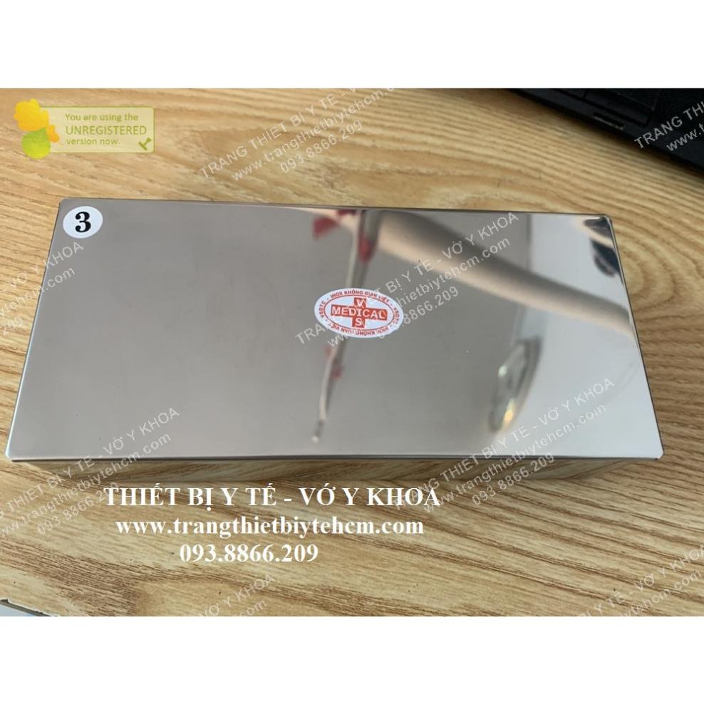 Hộp chữ nhật inox y tế các kích cỡ