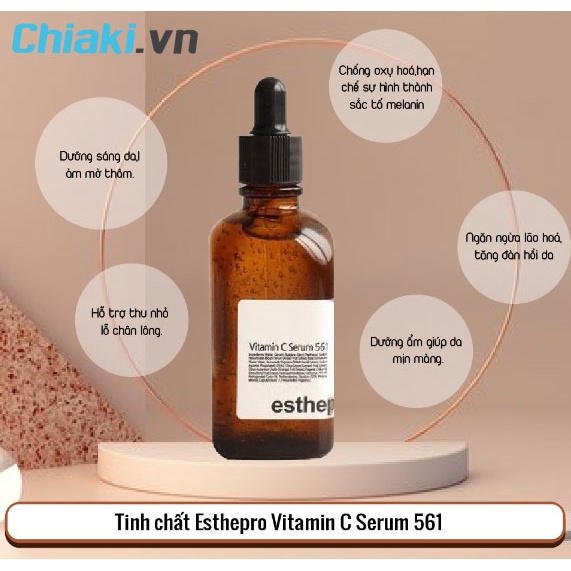 Tinh Chất Vitamin C 561 Serum Esthemax & Esthepro mới 100ml – Trắng da chống lão hóa