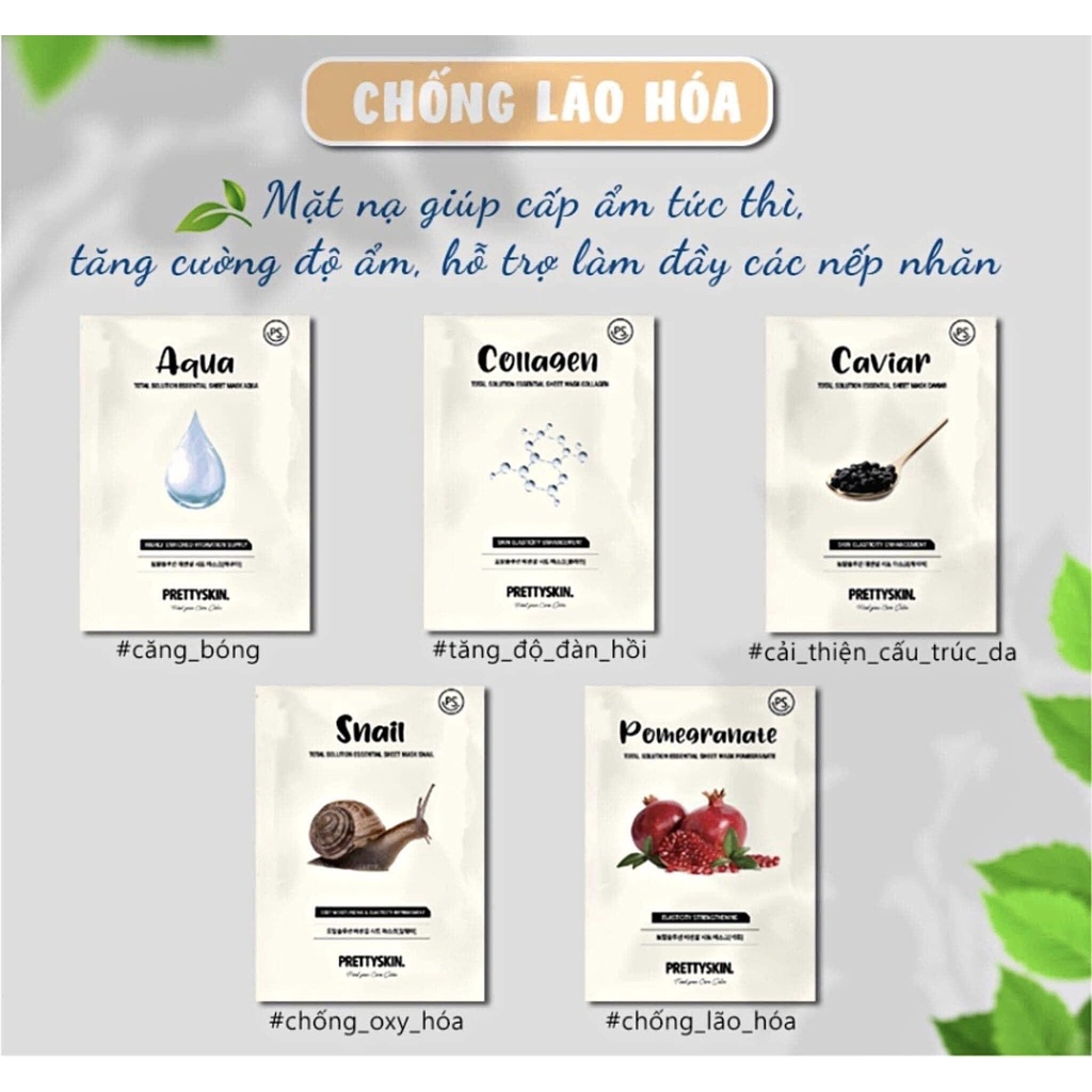 Mặt Nạ Dưỡng Da Prettyskin Hàn Quốc 23g