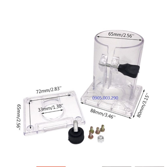 Vỏ máy phay gỗ 3701, 3702 mi ca trắng kèm ốc