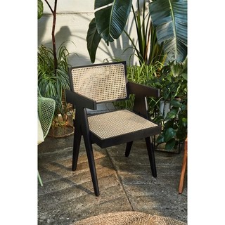 Ghế tựa cao 79cm chất liệu gỗ tự nhiên và mây nhân tạo, ghế bàn ăn, ghế cafe decor phòng bếp, phòng khách, homestay