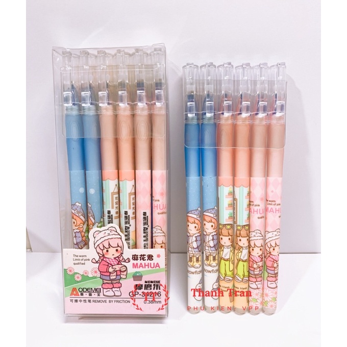 Bút gel bôi được mực xanh, tím