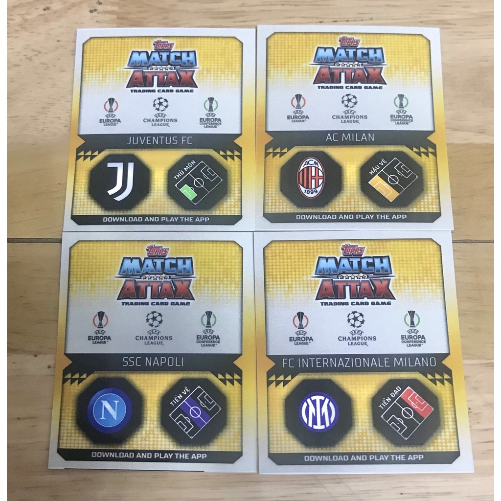 MỚI - BST Thẻ in Match Attax Serie A TIM 22/23 phiên bản Việt hoá
