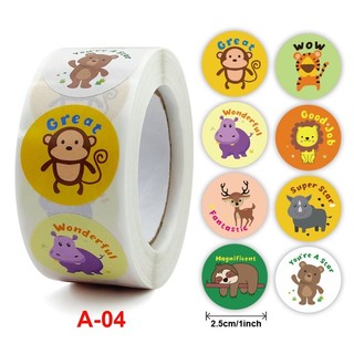 sticker cuộn đủ mẫu 500 sticker / cuộn