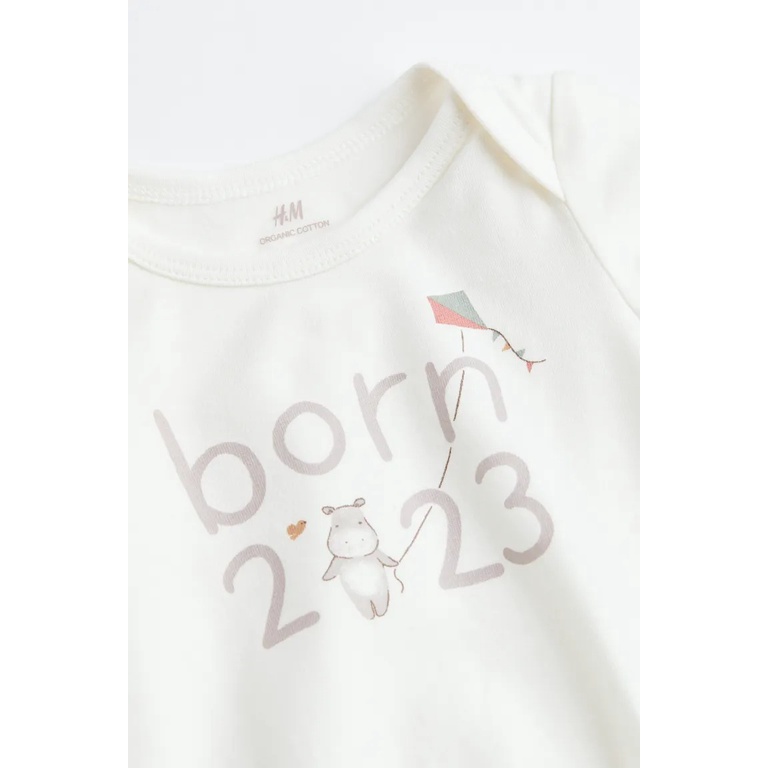 Set 3 chi tiết sơ sinh Born 2023 Born 2024 HM H&M_hàng chính hãng authentic