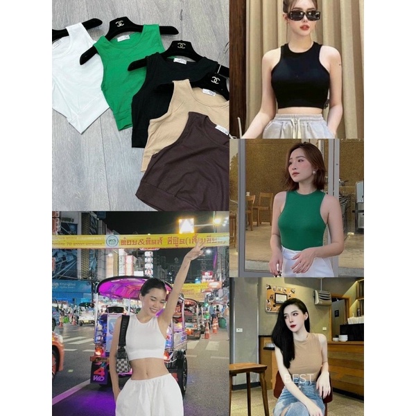 ÁO THUN SÁT NÁCH BO GẤU DÁNG NGẮN SEXY MS10289