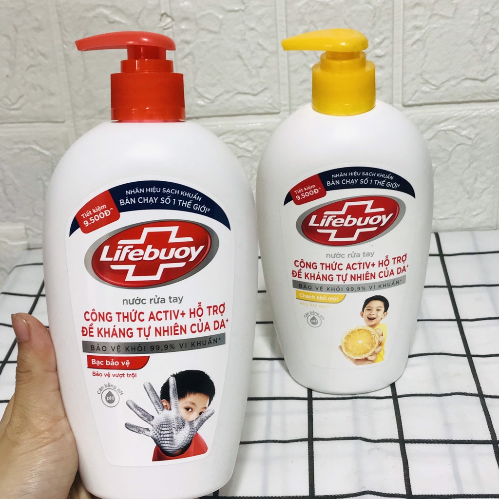 Nước rửa tay Lifebuoy Bảo vệ khỏi vi khuẩn 450gr (Chai)