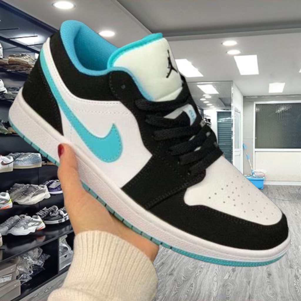 Giày sneaker Jordan Xanh Ngọc cổ thấp, Giày JD Jordan 1 low Nam Nữ Thời Trang Full Box Bill ️ - Yabi_boutique