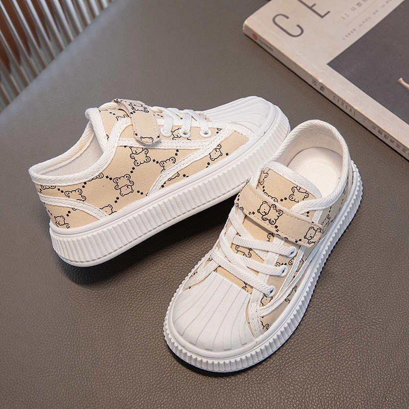 Giày Thể Thao Vải canvas Đế Mềm Thoáng Khí Cho Bé