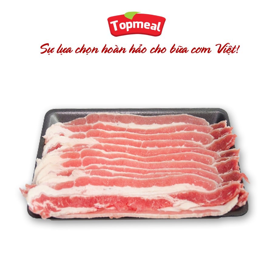 TOPMEAL - Ba Chỉ Heo Cắt Lát Trải  - Thích hợp với các món nướng, xông khói, xào, nhúng lẩu,... - 