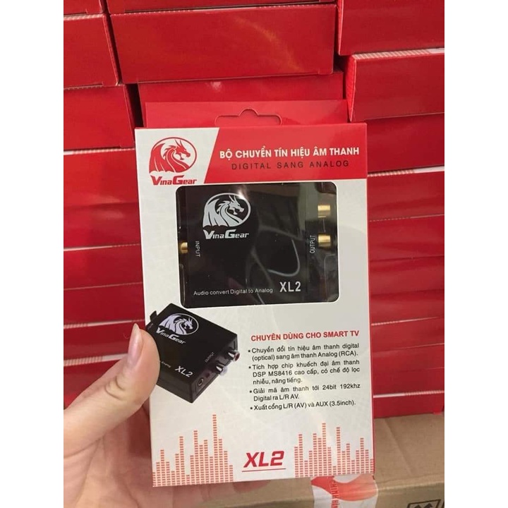 Bộ chuyển quang Vinagear XL2 chuyển đổi tín hiệu âm thanh từ Digital (Optical, Coxial) sang Analog