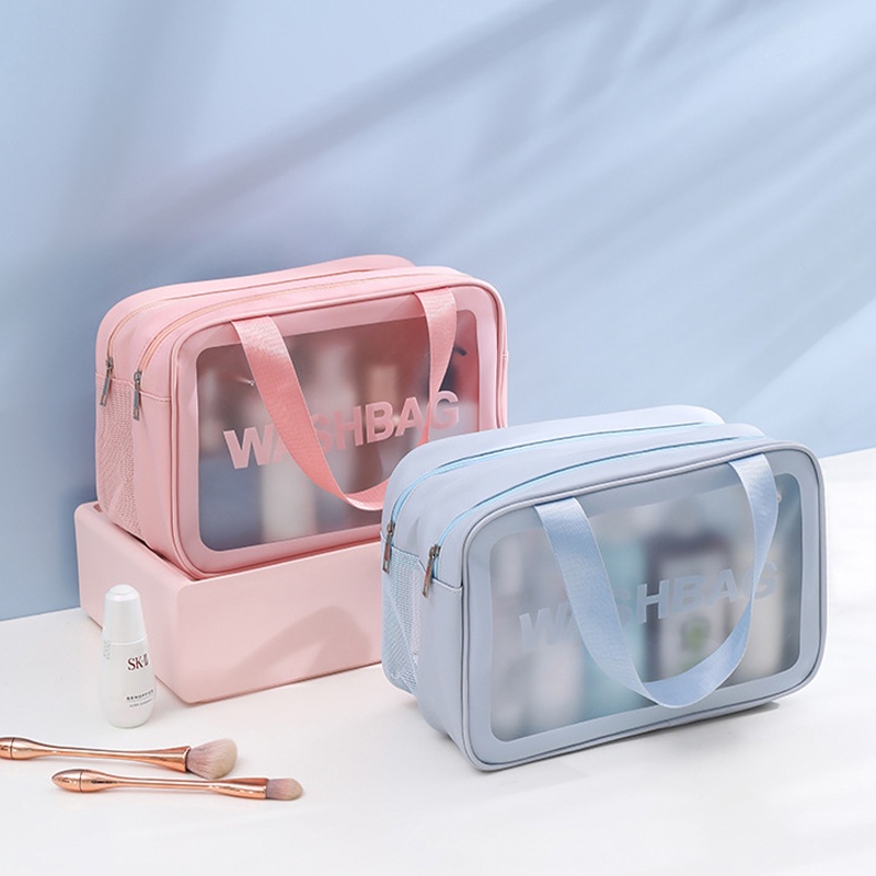 Túi đựng mỹ phẩm, đồ trang điểm, vật dụng cá nhân du lịch trong suốt đa năng chống thấm nước dung tích lớn dành cho nữ