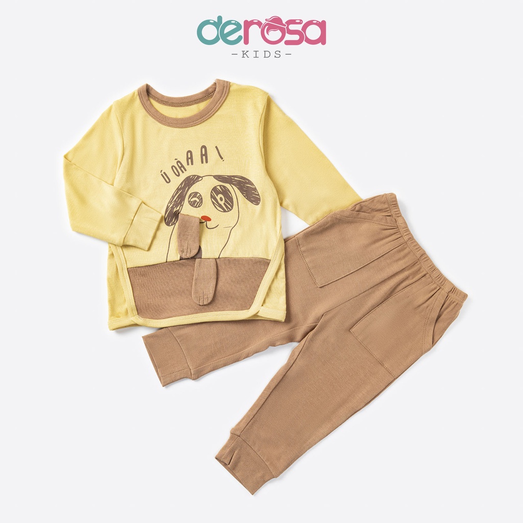 Bộ quần áo dài tay cho bé sớ sinh DEROSA KIDS từ 9 đến 36 tháng AWBBD1015B