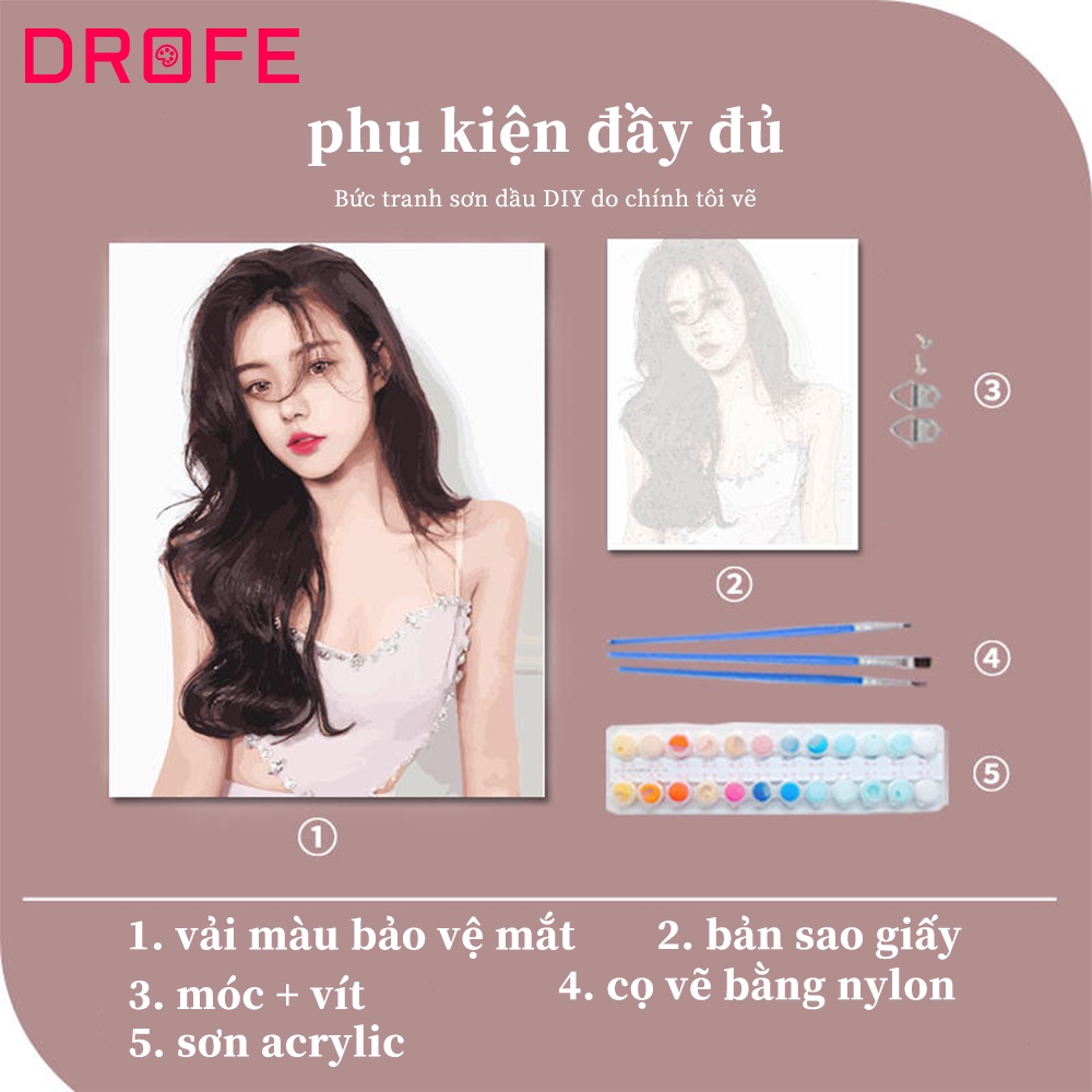 Tranh số hoá DROFE 24/36/48 màu đặt in tùy chỉnh theo yêu cầu cá nhân