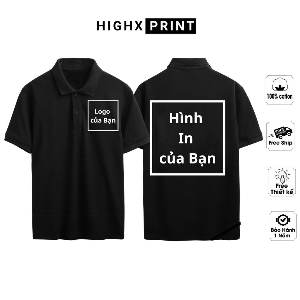 Áo Polo Nam Nữ Chất Liệu Cá Sấu  In Hình Cá Nhân,Đồng Phục,Thiết Kế Theo Yêu Cầu có hộp làm quà tặng
