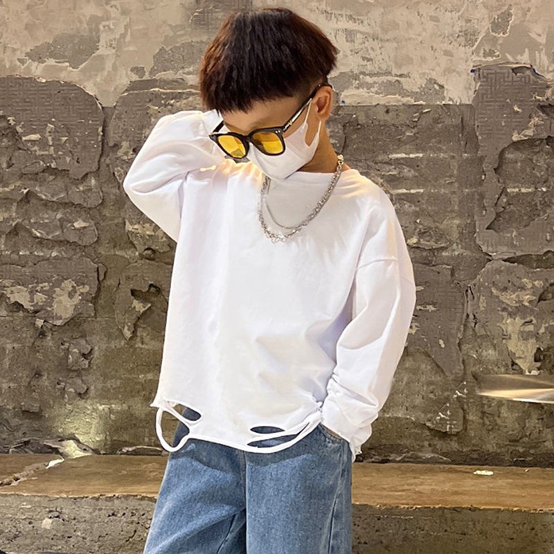 AOT2301 - Áo Thun Dài Tay Cotton Phong Cách Hàn Quốc Cho Bé
