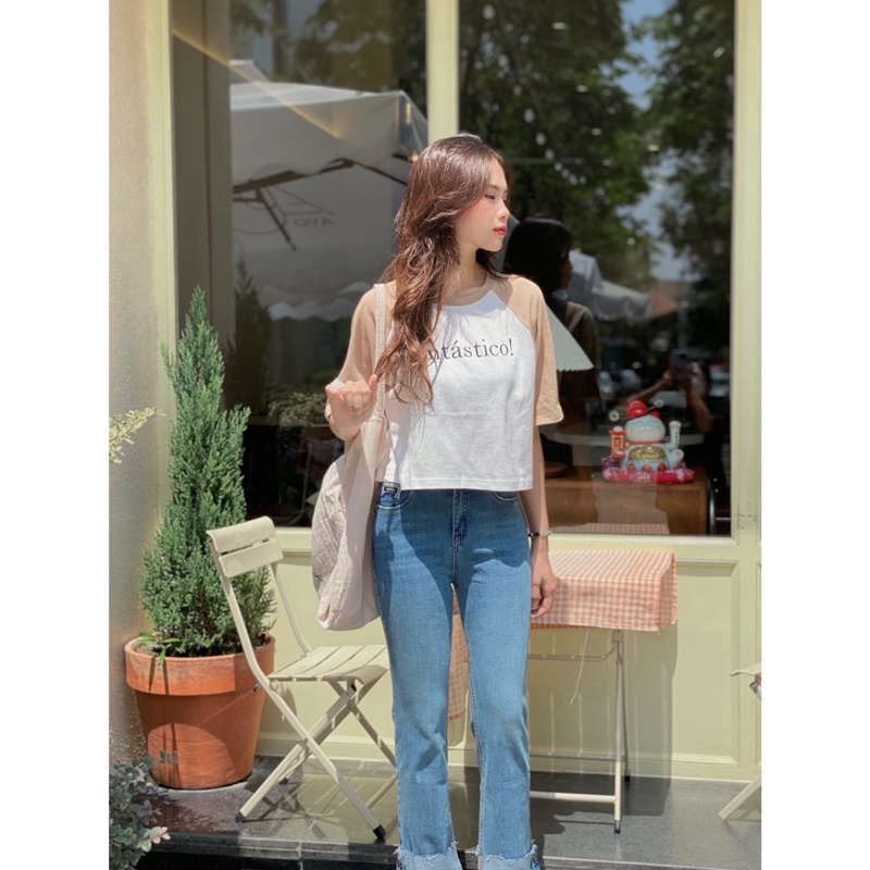 Áo Thun Crop - fantástico - Raglan