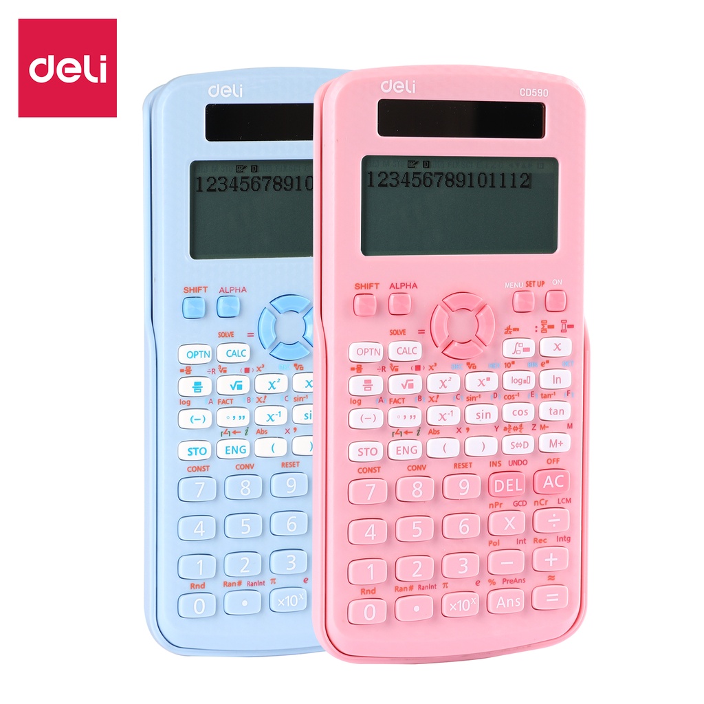 Máy tính cầm tay luyện thi [Sơn Tùng M-TP limited collection]  CD580VN Full 612 chức năng. Máy tính cầm tay Deli