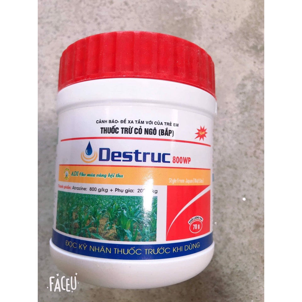 Chế phẩm trừ cỏ ngô (bắp) Destruc 800WP - diệt hầu hết các loại cỏ lá hẹp và lá rộng hằng niên trong ruộng ngô (bắp)