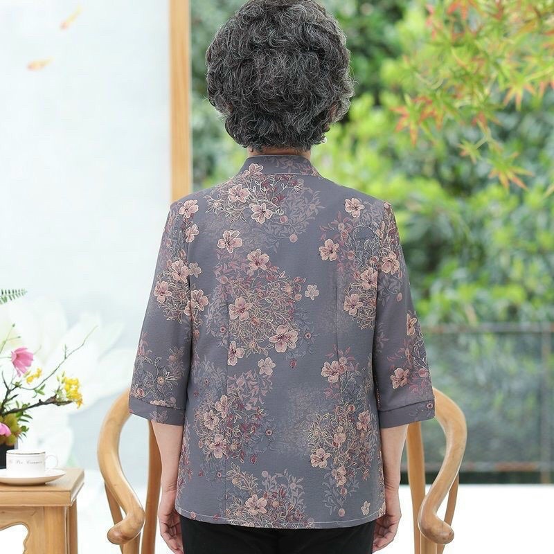 Áo lụa trung niên tay lỡ cao cấp