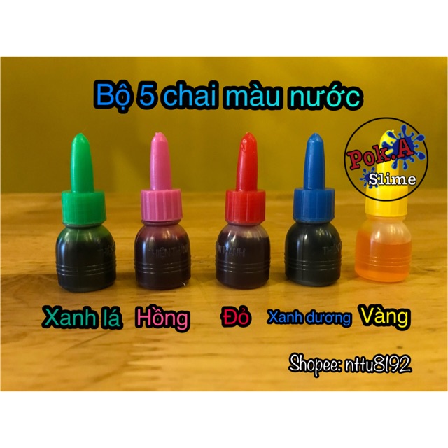 Màu nước làm slime - Sỉ 1 Lốc (10 vỉ)