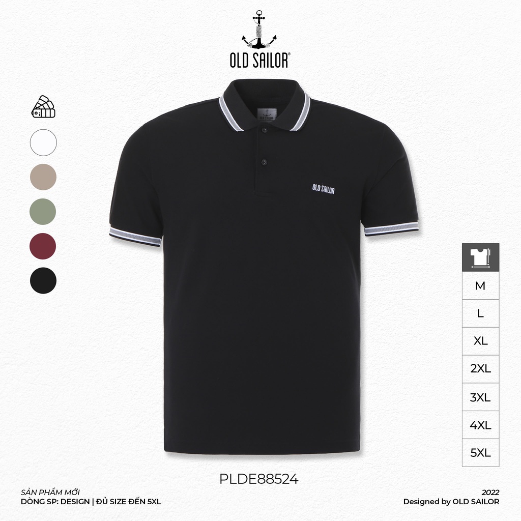 Áo Polo Nam OLD SAILOR Phối Viền Cổ Chất Vải Cotton Cao Cấp Thiết Kế Đơn Giản Lịch Thiệp Big size