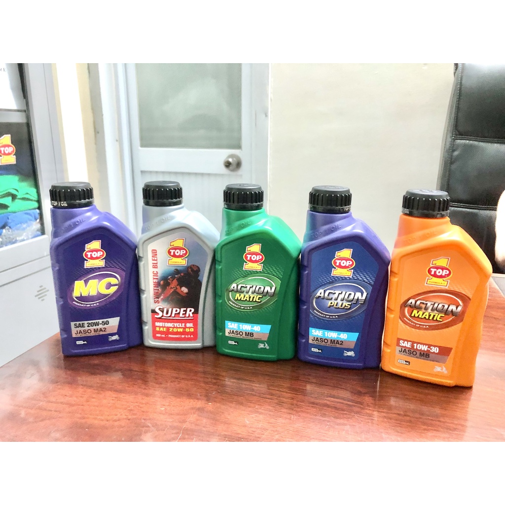 Nhớt Top 1 Action Matic 10W30 0.8L cho xe ga và xe máy hộp số tự động