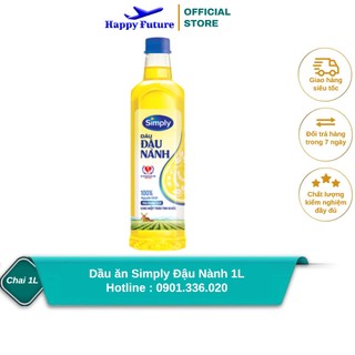 [Chai 1L] Dầu ăn Simply Đậu Nành 1L