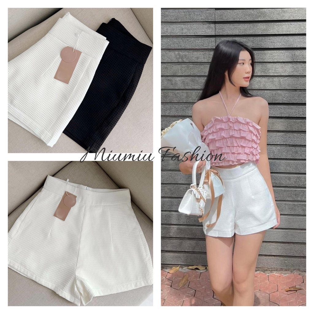 Quần Shorts-Quần sooc nữ chất tổ ong xốp khóa sau M304