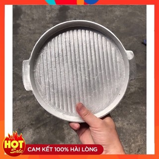 Chảo gang nướng thịt, nướng thức ăn, làm bit tết, đk 22cm nông kẻ sizustore68