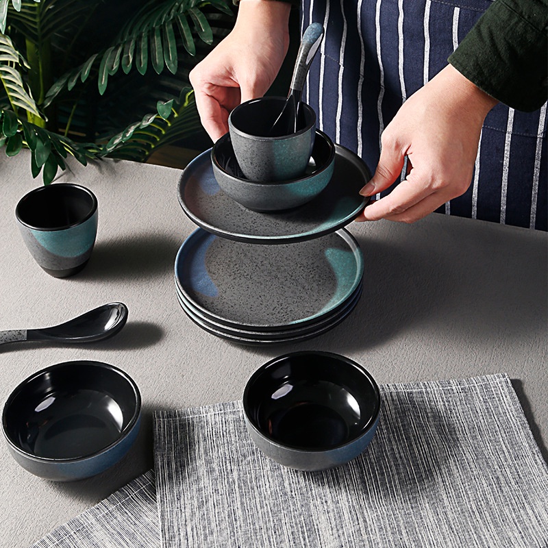 Bộ bát, thìa, đĩa kê, ly 100% melamine