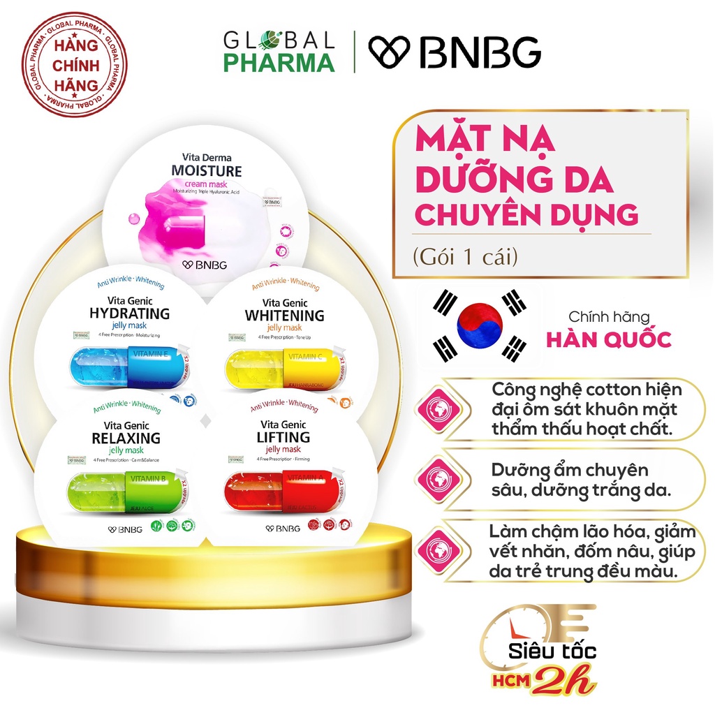 Mặt Nạ BNBG Vita Mask hàn quốc - phục hồi, cấp ẩm, nuôi dưỡng da toàn diện 30ml