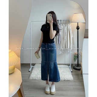 Áo croptop thun cổ leo tay cộc (ảnh thật kèm video)