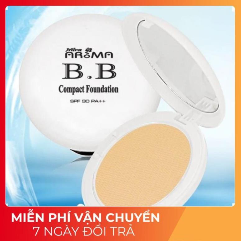 Phấn nén kết hợp kem nền siêu mịn Mira AROMA BB, chống nắng SPF 30 PA+++ bảo vệ da chống UVA và UVB, hạt phấn nhỏ, mịn