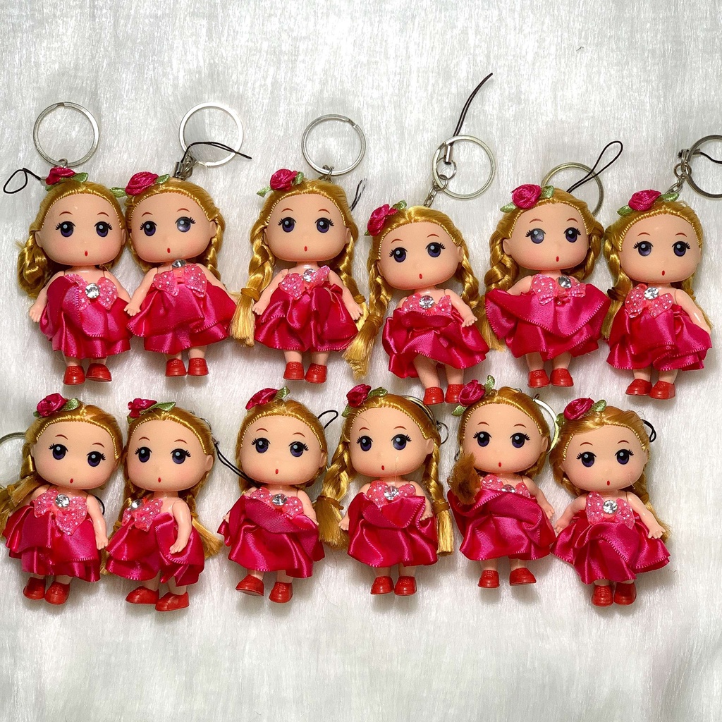 Móc Khóa Búp Bê Chibi Cao 10 cm Treo Túi Xách, Balo, Chìa Khoá Siêu Xinh