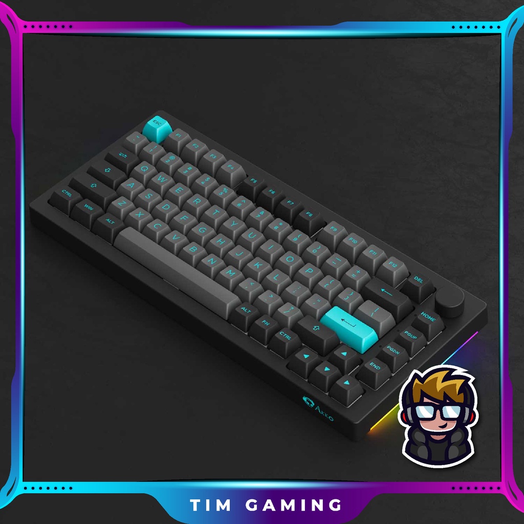 Bàn phím cơ AKKO 5075B Plus Black & Cyan