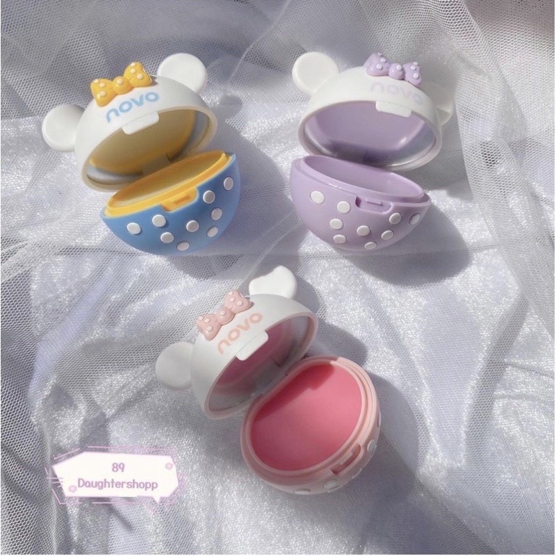 Mặt Nạ Môi Dưỡng Ẩm Tẩy Tế Bào Chết Không Màu Trong Suốt Novo hình gấu dễ thương