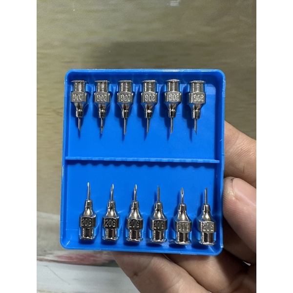 Kim tiêm thú y vỉ 12 cái ,vỉ 12 cái kim tiêm gia cầm gà vịt inox 20G 22G