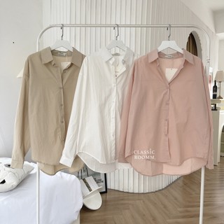 Áo sơ mi vạt đuôi tôm basic - Classic Roomm
