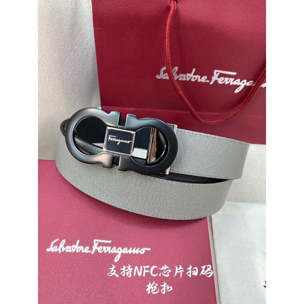 Thắt lưng nam cao cấp rộng 3.5cm da thật Salvatore Ferragamo 2023