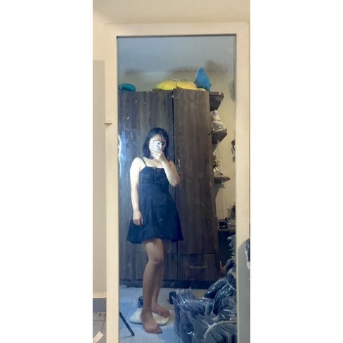 Đầm Hai Dây Xoè Nhúng Eo Cá Tính Kèm Ảnh Thật  CC032