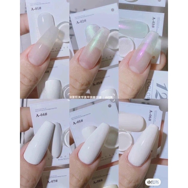 Set 9 màu sơn trắng, trắng ánh trai, trắng ngà, thạch gạo Very Good siêu mịn mướt Tặng kèm bảng màu N.P Nails