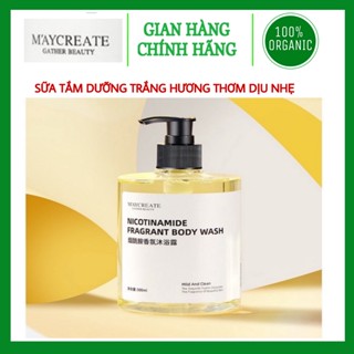 Sữa tắm dưỡng trắng hương nước hoa (Nicotinamide) Niacinamide MAYCREATE chính hãng  - Unisex 500ml