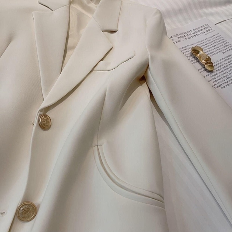 Blazer Nâu Kem Đen hàng Qccc hot