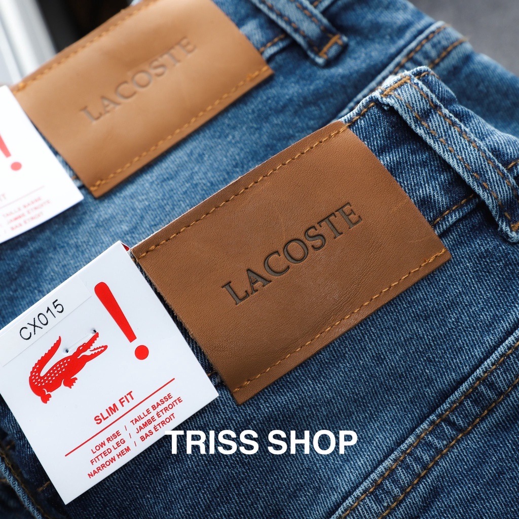 Quần Jeans nam Lacoste 5 chất liệu co giãn cao cấp form slim