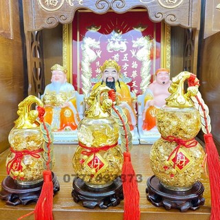 Hồ lô đứng phong thuỷ đế gỗ