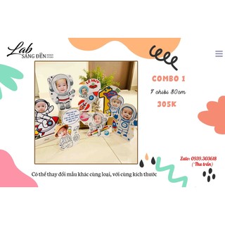 Combo hình Chibi phụ kiện bé trai bé gái để bàn trang trí sinh nhật, đầy tháng